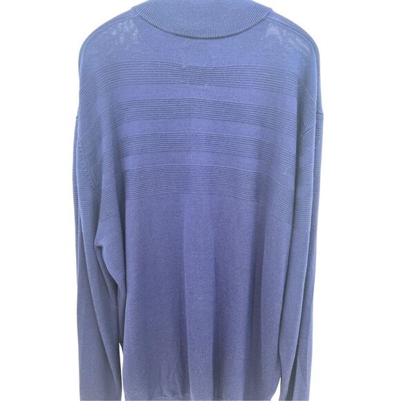 Cutterbuck sweater zip up navy blue size size XLT /TGL wool - Picture 3 of 6
